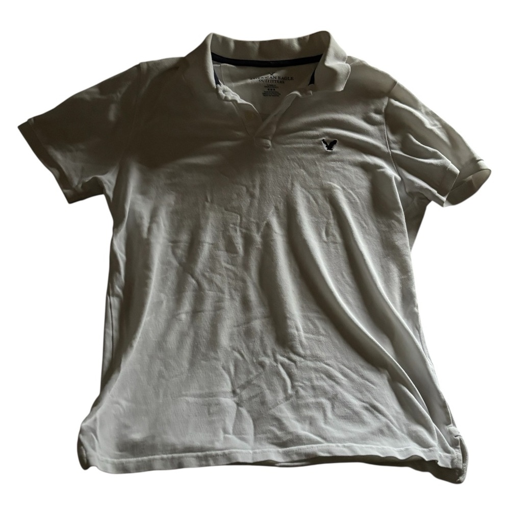 American Eagle Outfitters White Polo Shirt Timeless Design